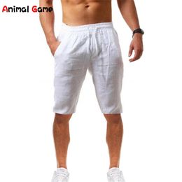 Men s Beach Linen Solid Shorts for Boys Homme Mens Man Jeans Male Casual Pants 220621