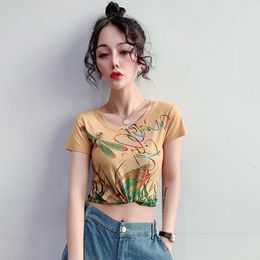 Women's T-Shirt Make Summer Wear The Stamping Fashion Printing Short Sleeve Render Unlined Upper Garment Of A With SleevesWomen's Phyl22