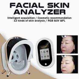 High quality Auto Analysis Smart Skin Analyzer Diagnosis System Magic Mirror Machine Skin detection Speciality Facial Gold Scanner equipment for salon Clinic