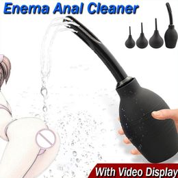 2021 Silicone Enema Cleaning Tool Erotic sexy Toys For Adults Anal Douche Cleaner Man sexyy Toy Couple sexytoy Anus 18 Plus sexyshop
