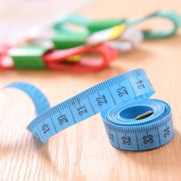 1Pc 1.5M Random Color Body Measuring Ruler Sewing Tailor Tape Measure Sewing Soft Ruler Meter Sewing Measuring Tape