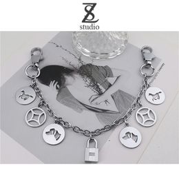 Zhen Shi Light Luxury Decorative Chain Bag High-Grade Versatile Hand Hanging Accessories Chain Short Strap Chain Gold Metal 220610