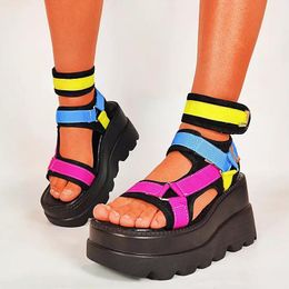 Sandals Sport Women Platform 2022 Summer Shoes Autumn Fashion High Heels Rome Wedges Casual Ladies Zapatos MujerSandals