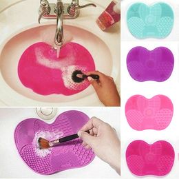Silicone Brush Cleaning Mat Foundation Makeup Brushes Cleaner Pad Scrubbe Board Makeup Tools