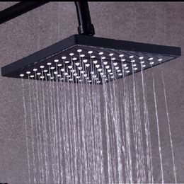 Bathroom Rain Shower Faucet Set Hot Cold System Mixer Bath Tap Wall Mounted 3-Way Matte Black Thermostatic Rainfall Shower Mixer