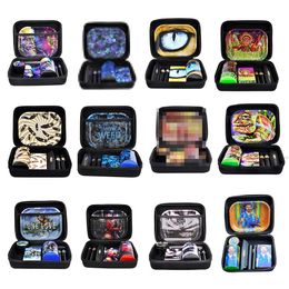 Rolling Trays Pipe Cigarette Tray Cigarette Grinder Set 14 Creative Patterns Portable Smoking Suit