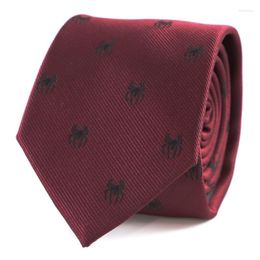 Bow Ties Microfiber Jacquard Black Spider Movie Theme Necktie Tie Men NecktieBow