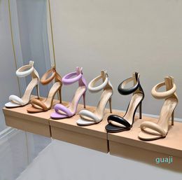 Top quality 10.5cm stiletto Heels Sandals Dress shoes heel for women summer luxury designer Sandals black foot strap heeled