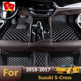 -Alfombras para Suzuki S-Cross Scross S Cruz 2018 2017 Coche Mats Floor Mats Interiores Accesorios Piezas Cubiertas personalizadas Automóviles H220415