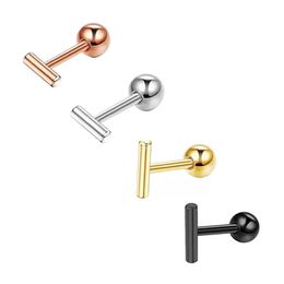 Tragus Helix Bar 3mm Ball Stainless Steel Barbell Daith Oreja Ring Stud Earing Cartilage Ear Piercing Body Jewellery wholesales