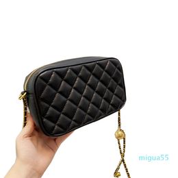 Womens Gold Ball Camera Bags Quilted Matelasse Chain Crossbody Purse Top Quality Calfskin Leather Famous Designer Luxury