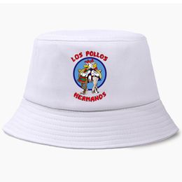 Berets Los Pollos Hermanos Fishing Hunting Cap Bucket Hat Sunscreen Cotton Fisherman Men Women Unisex Outdoor Beach Hats CapsBerets