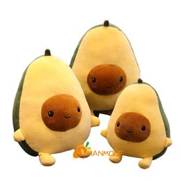 Happy Half Avocado Family Cuddle Shy Thought Baby Green Fruit Plant Plushie Squishy Toy Props Kids Gift Cm J220704