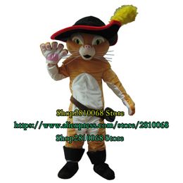 Mascot doll costume Cute Boots Cat Mascot Costume Cartoon Set Walking Unisex Adult Size Birthday Party Show Holiday Gift 1037
