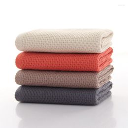 Towel 1 Pcs Waffle Bathroom Accessories 72 32 CM Solid Color Absorbent Strong Wipe After Exercise