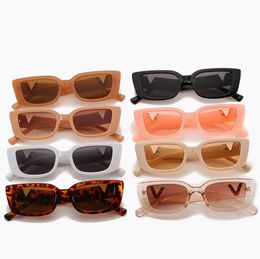 Fashion Sunglasses Vintage Large Frame Women V Leg Candy Colours Sun Glasses