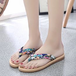 summer Slippers Women Fashion Casual Flat Flip Flops Sandals Loafers Bohemia Shoe Zapatillas Tongs Femme Slipper Ete Women Womens Shoes V9wA#