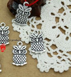 Tibetan Silver owl Pendants Handmade Decorative Metal DIY Jewelry Alloy accessories wy4s