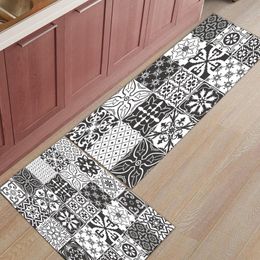 Carpets Flower Carved Black Square Art Floor Mat Rugs For Living Room Entrance Door Bath Kitchen Carpet Rug LongCarpets CarpetsCarpets