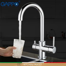 GAPPO kitchen faucet chrome water taps kitchen sink drinking water faucets mixer taps deck mounted griferia T200423