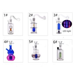 Glass Bong Water Pipe Glow In The Dark 10mm Female Oil Rigs Mini Hand Smoking Spoon Water Pipes Heady Recycler Bongs with Accoessories