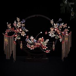 phoenix suit UK - Hair Clips & Barrettes Bridal Phoenix Crown Wedding Chinese Elegant Tiaras Simple Suit Accessories Brit22