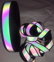 5cm Traffic Signal Competitive Price Reflective Rainbown Ribbon Webbing With Sew On Magic Reflect Tapeive Reflection Of Webbing Stripe Tape