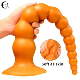 Super Long Silicone Anal Bead Large Butt Plug Prostate Massage Anus Dilator Big Adult Erotic sexy Toys for Men Woman