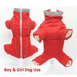GLORIOUS KEK Dog Clothes Winter Waterproof Warm Down Jacket Reflective Boy Girl Jumpsuit for Small Pet Chihuahua LJ200923
