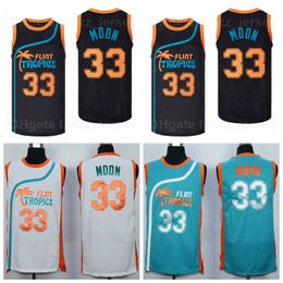 Movie Flint Tropics Semi Pro 33 Jackie Moon Jerseys Man Basketball Hip Hop For Sport Fans Breathable Team Colour Black Green White University Pure Cotton High Quality