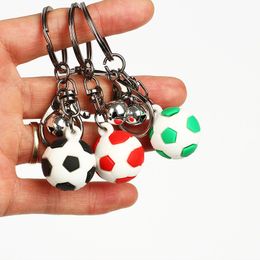 football keychain party gift 3d soccer pendant with ringing small bell football game souvenir