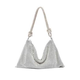 Shoulder Bags Wedding Evening Handbag Designer Fashion Knot Rhinestones 2022 Crystal Diamonds Underarm Dinner Party 220331