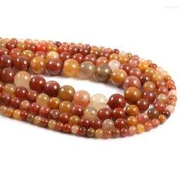 Other Natural Semi Precious Stone Beads Red Crystals Circular DIY For Making Necklaces Bracelets And Earrings 4/6/8/10/12mm Edwi22