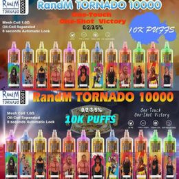 price cigarette pen Canada - RandM Tornado 10k Disposable Vape Pen 5% E Cigarettes 20ml Cartridges Vape 850mAh Rechargeable Battery 10000Puffs Factory Bulk Price Electronic Cigarette