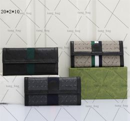 Designer 2pcs women men clutch wallet Letter Print long classical purse wallets with box