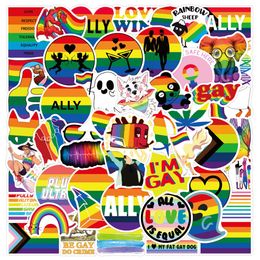 Pack of 50Pcs Wholesale LGBTQ Stickers No-Duplicate Waterproof For Luggage Skateboard Notebook Helmet Water Bottle Phone Car decals Kids Gifts