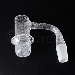 DHL Sandblasted HALO Smoking Fully Weld Quartz Blender Banger With Male Female Bevelled Edge Nails For Glass Water Bongs Dab Rigs Pipes