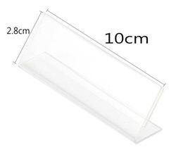 Acrylic Label 2.8x10cm Frame L Sign Holder Shelf Edge Price Talker Shelf Pricing Cube Merchandise Name Card Display Data Strip