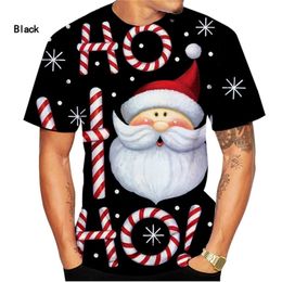 Fashion Christmas 3d Printing T-shirt Men's and Women's Casual Short-sleeved T-shirt 220407