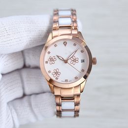 High Quality Ladies Watch 35mm 316 Stainless Steel Case 8215 Mechanical Movement Ceramic Strap Sapphire Crystal Glass Scratch Resistant Fashion Sports Watches 22