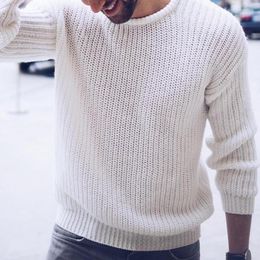 cashmere turtleneck sweater men Australia - Men's Sweaters Autumn Winter Men Knitted O-Turtleneck Cashmere Sweater 2022 Casual Basic Pullover Jumper Batwing Long Sleeve Loose Tops