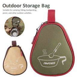 Camping Storage Bag Oxford Cloth Large Capacity Tableware Carrying Case Sierra Bowl Cup Bag For Camping Picnic BBQ Y220524