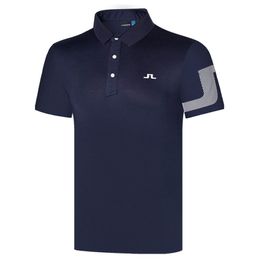 İlkbahar Yaz Erkek Giyim Kısa Kollu Golf Tişörtleri Siyah veya Beyaz Renkler JL Outdoor Leisure Polos Spor Gömlek 220619