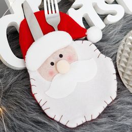 Christmas Decorations 1pcs Cutlery Cover Merry For Home Table Dinner Gifts Noel Happy Year NavidadChristmas