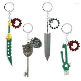 Keychains Anime The Seven Deadly Sins Escanor Rhitta Keychain Nanatsu No Taizai Axe Bottle Opener Key Chain Pendant For Men Gift Fred22