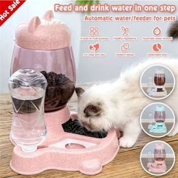 3 Colors Pet Automatic Feeder Stuff Dog Cat Drinking Bowl For s Water Feeding Large Capacity 220323