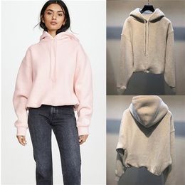 Classic Trendy Brand Luxry Women Winter Fleece Warm Solid Casual Foam Letter Hoodie Sweatshirt Sweater Sport Pants LJ201103