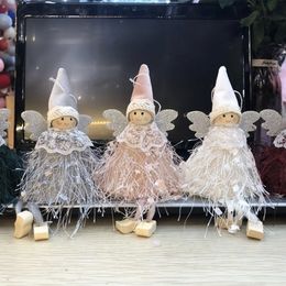 Cute Angel Doll Christmas Decoration Pendant Tree Hanging Ornament For Home Xmas navidad Y201020