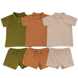 Fashion Toddler Boy Clothes Set Summer Baby Girl Clothing Sports Polo TShirts Shorts 2Pcs Kids Suits Outfits 220615