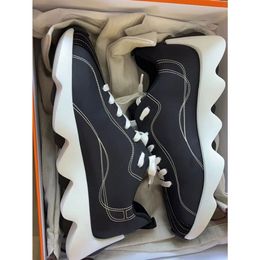 Sneaker Shoes Black White Blue Leather Prefection Lug Rubber Sole Skateboard Walking Wholesale Outdoor Trainers